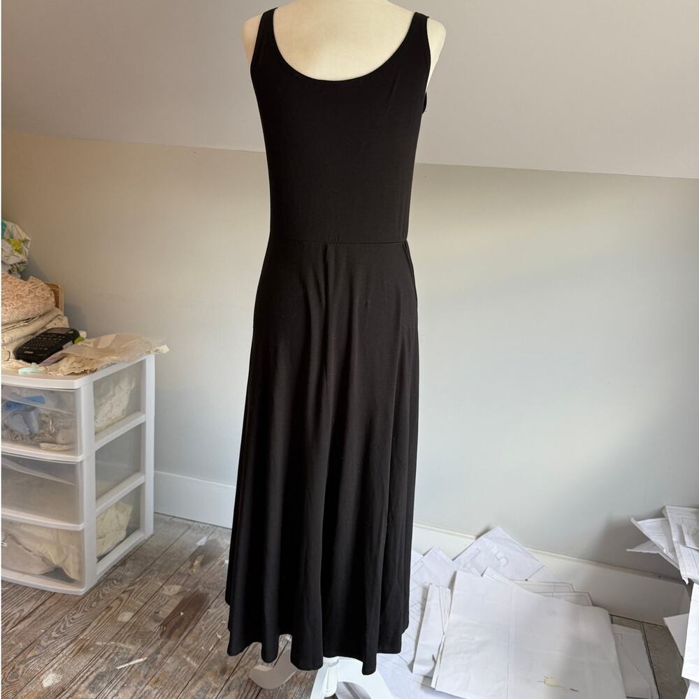 Quince Midi Tank Dress Black Tencel blend black women's M - Picture 5 of 9